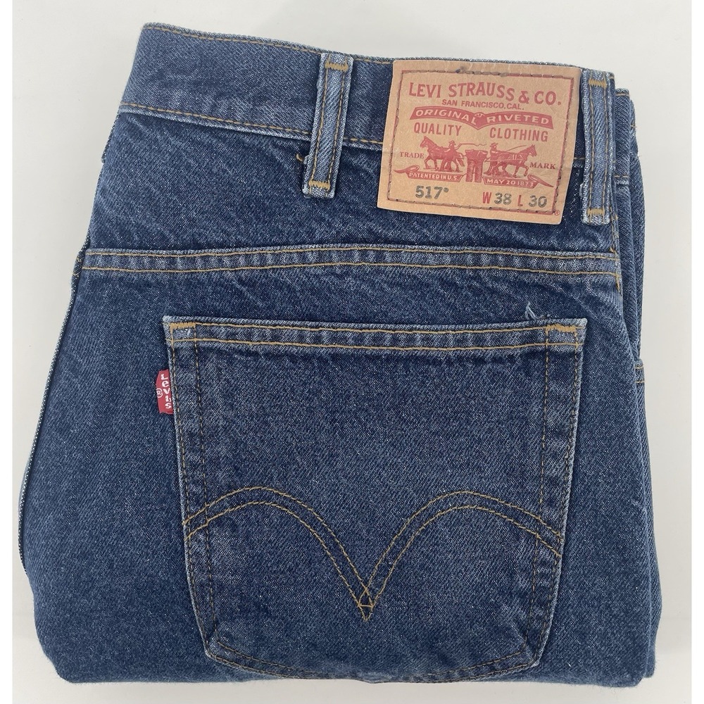 Levi's 517 Bootcut Jeans Mens 38x31 Blue Western Classic Cowboy Retro Workwear